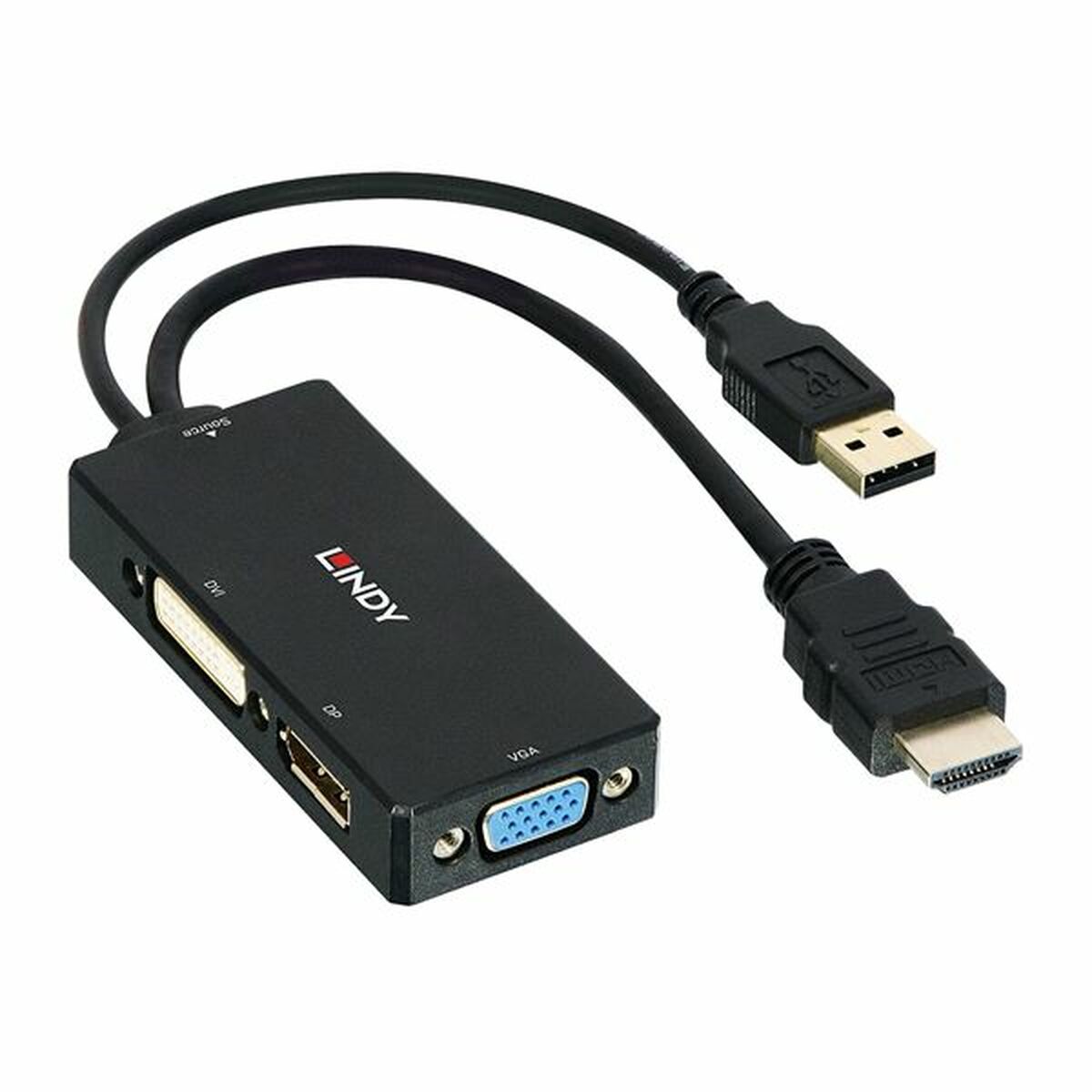 HDMI to DisplayPort adapter LINDY 38182 Black HDMI to DisplayPort adapter LINDY 38182 Black