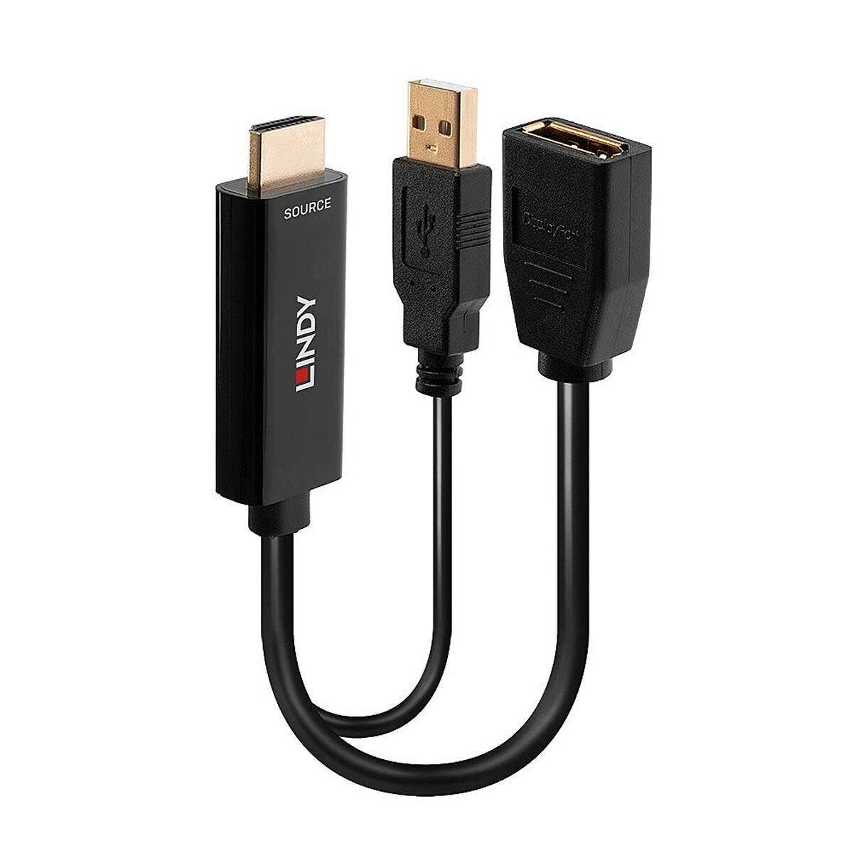 HDMI to DisplayPort adapter LINDY 38289 Black HDMI to DisplayPort adapter LINDY 38289 Black