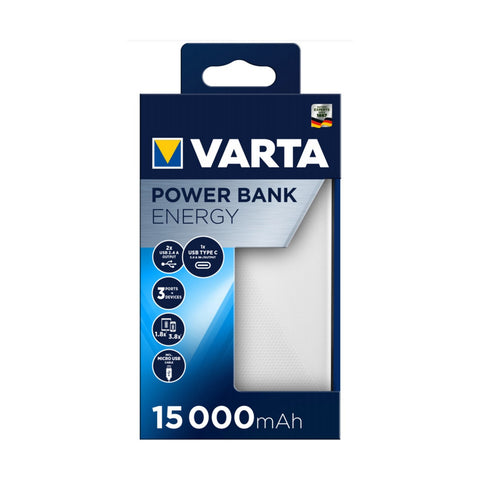 Power Bank Varta Energy 15000 Black/White 15000 mAh Power Bank Varta Energy 15000 Black/White 15000 mAh