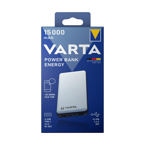 Power Bank Varta Energy 15000 Black/White 15000 mAh Power Bank Varta Energy 15000 Black/White 15000 mAh
