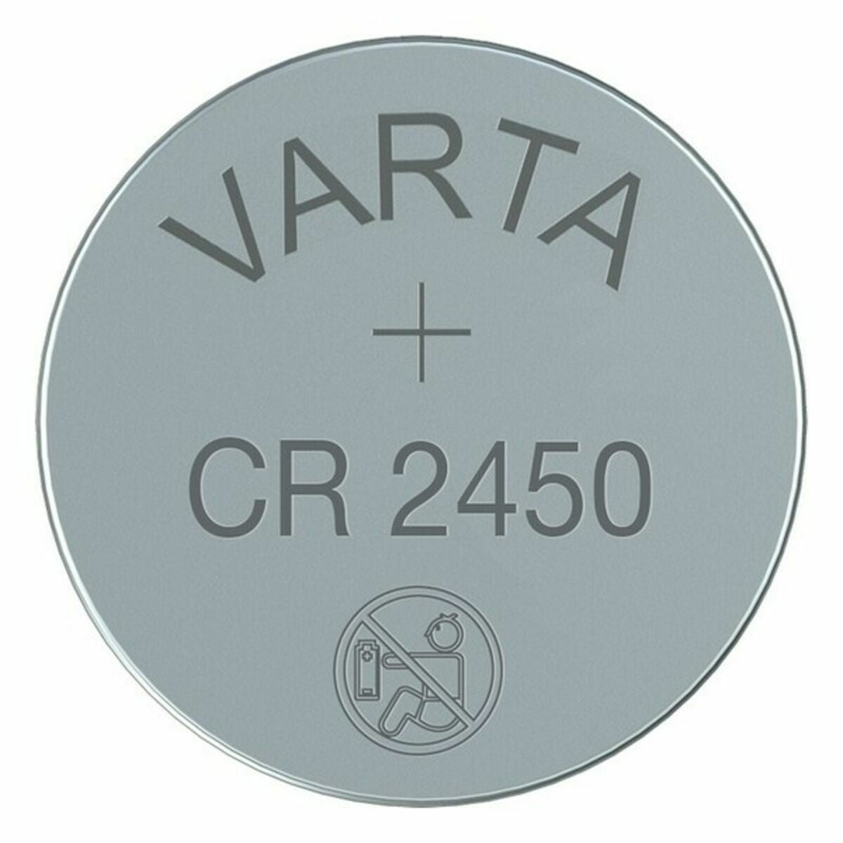 Lithium Button Cell Battery Varta CR2450 3 V CR2450 560 mAh 1.55 V Lithium Button Cell Battery Varta CR2450 3 V CR2450 560 mAh 1.55 V
