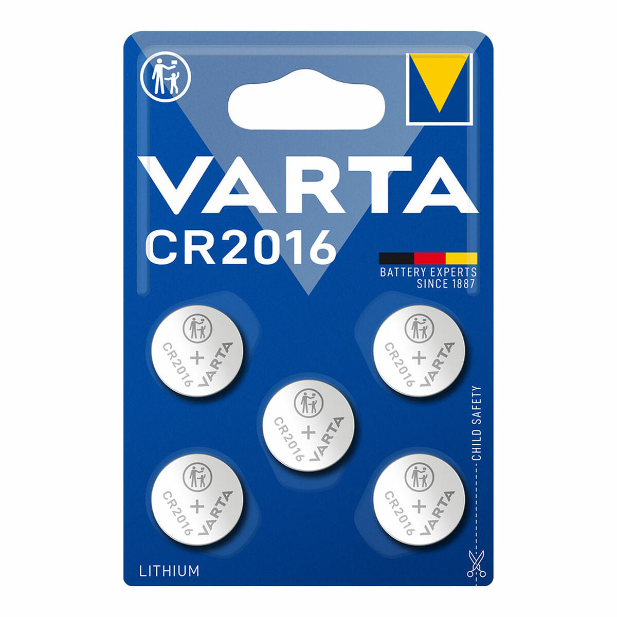 Lithium Button Batteries Varta 6016101415 CR2016 3 V (5 Units) Lithium Button Batteries Varta 6016101415 CR2016 3 V (5 Units)