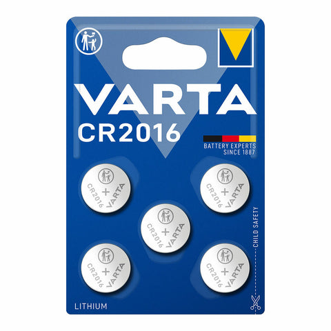 Lithium Button Batteries Varta 6016101415 CR2016 3 V (5 Units) Lithium Button Batteries Varta 6016101415 CR2016 3 V (5 Units)