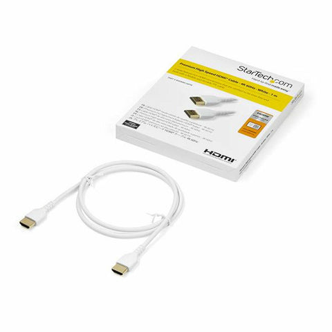 HDMI Cable Startech RHDMM1MPW            4K Ultra HD 1 m White HDMI Cable Startech RHDMM1MPW            4K Ultra HD 1 m White