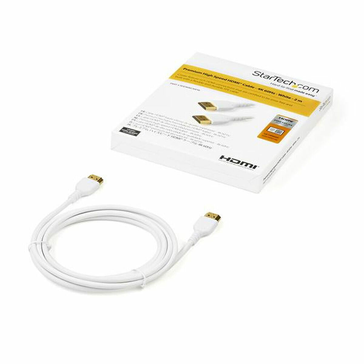 HDMI Cable Startech RHDMM2MPW            4K Ultra HD White (2 m) HDMI Cable Startech RHDMM2MPW            4K Ultra HD White (2 m)