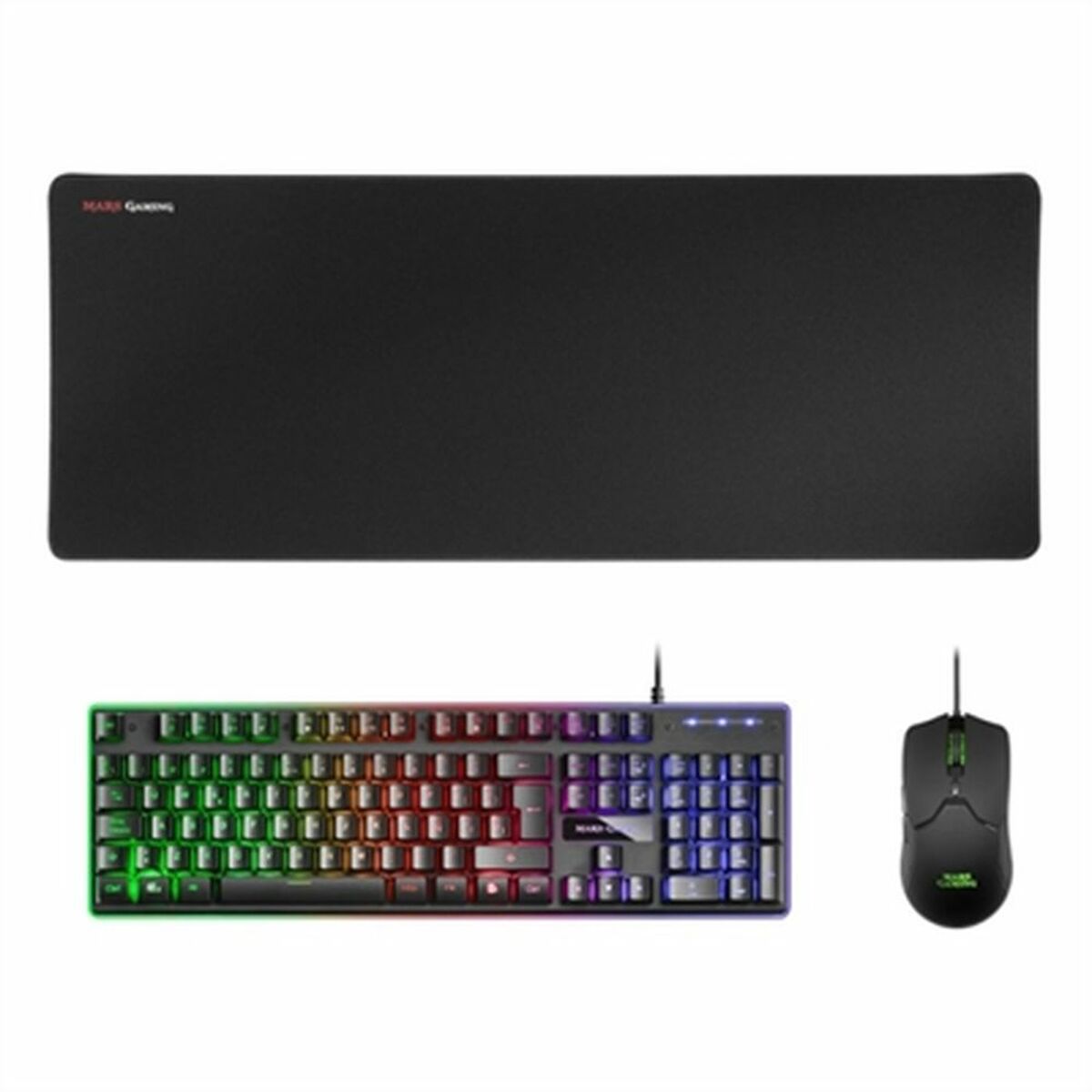 Keyboard with Gaming Mouse Mars Gaming MCPX Portuguese Keyboard with Gaming Mouse Mars Gaming MCPX Portuguese