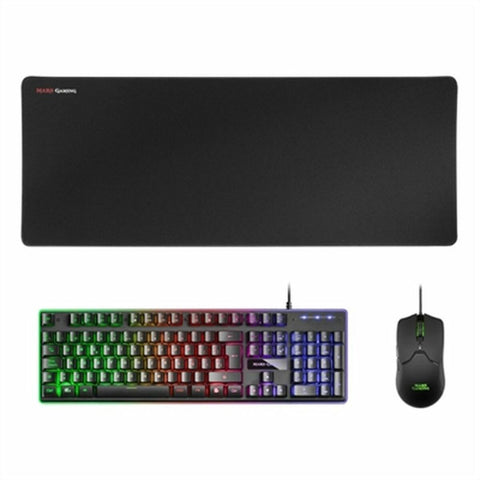 Keyboard with Gaming Mouse Mars Gaming MCPX Portuguese Keyboard with Gaming Mouse Mars Gaming MCPX Portuguese