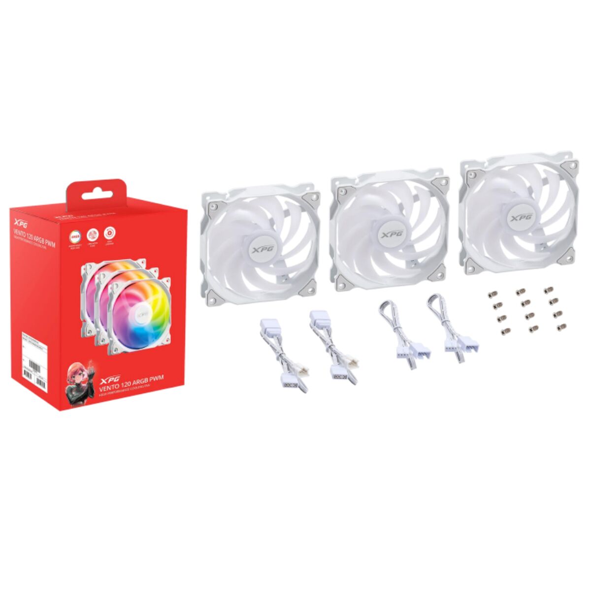 Box Ventilator XPG VENTO 120 ARGB PWM Ø 12 cm (3 Units) Box Ventilator XPG VENTO 120 ARGB PWM Ø 12 cm (3 Units)