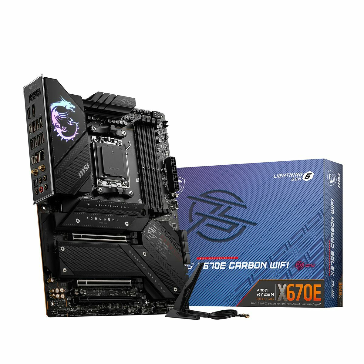 Motherboard MSI MPG X670E CARBON WIFI AMD AM5 AMD Motherboard MSI MPG X670E CARBON WIFI AMD AM5 AMD