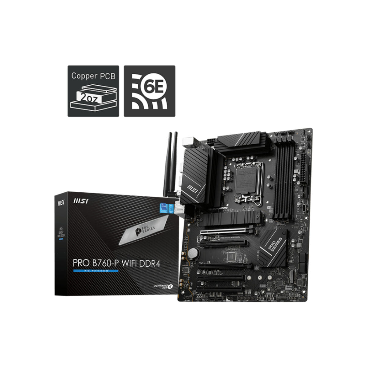Motherboard MSI PRO B760-P WIFI DDR4 LGA 1700 Motherboard MSI PRO B760-P WIFI DDR4 LGA 1700