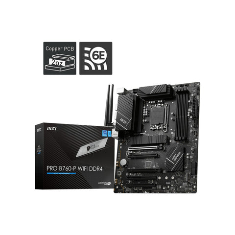 Motherboard MSI PRO B760-P WIFI DDR4 LGA 1700 Motherboard MSI PRO B760-P WIFI DDR4 LGA 1700