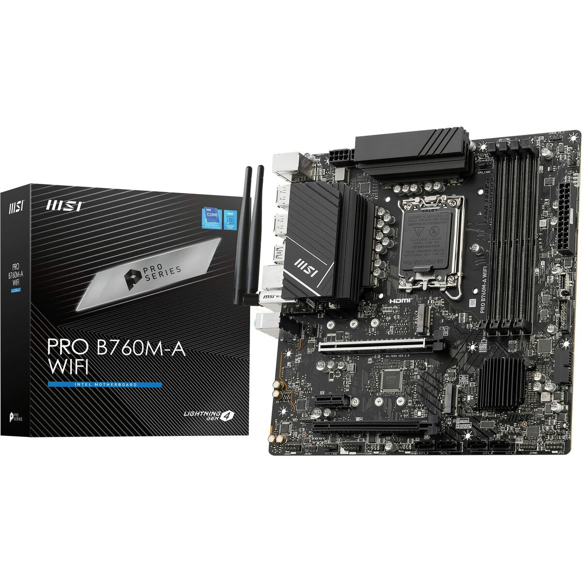 Motherboard MSI MB PRO B760M-A WIFI LGA 1700 Intel B760 Motherboard MSI MB PRO B760M-A WIFI LGA 1700 Intel B760