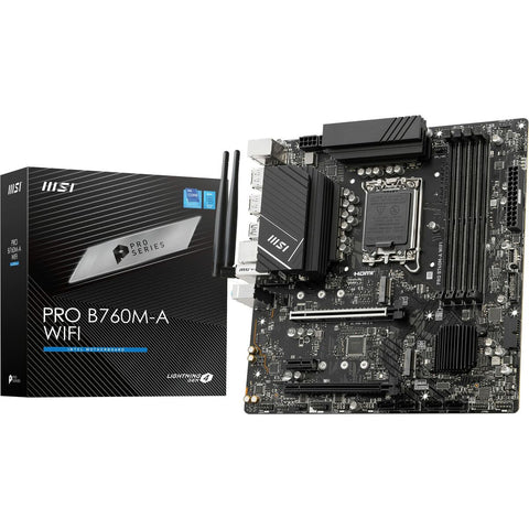 Motherboard MSI MB PRO B760M-A WIFI LGA 1700 Intel B760 Motherboard MSI MB PRO B760M-A WIFI LGA 1700 Intel B760