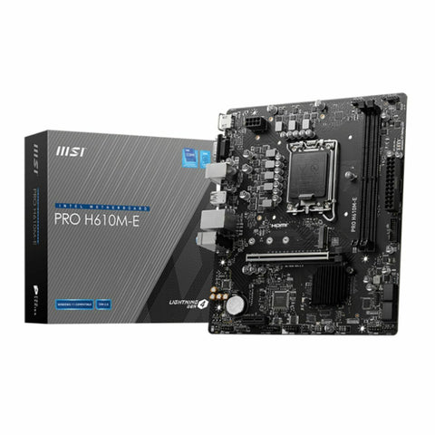 Motherboard MSI PRO H610M-E INTEL H610 LGA 1700 Motherboard MSI PRO H610M-E INTEL H610 LGA 1700