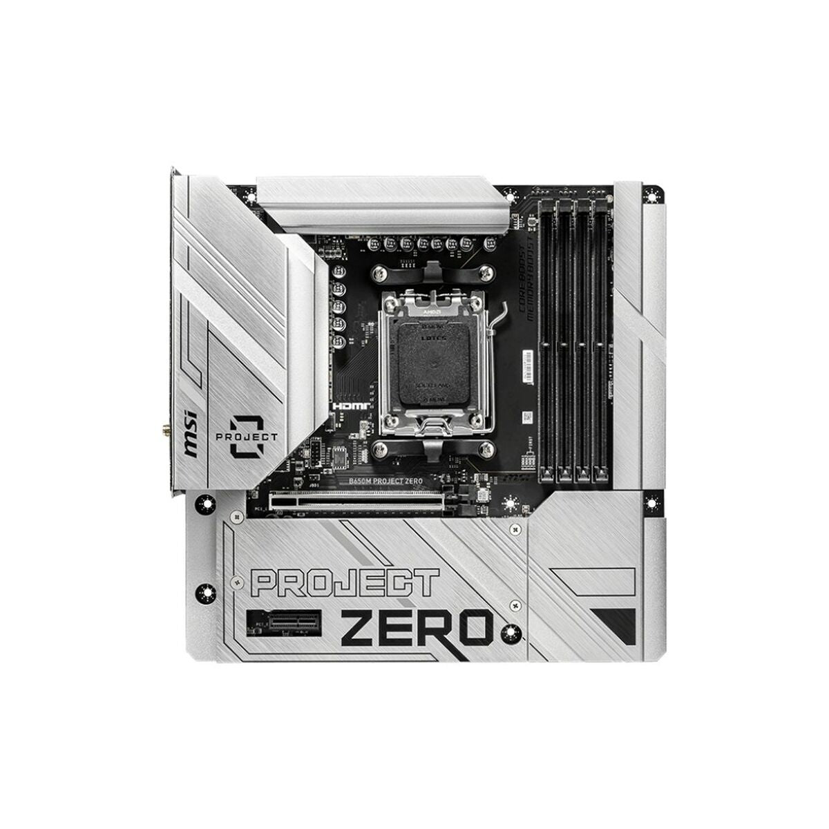 Motherboard MSI B650M PROJECT ZERO Intel Wi-Fi 6 AMD B650 AMD AM5 Motherboard MSI B650M PROJECT ZERO Intel Wi-Fi 6 AMD B650 AMD AM5