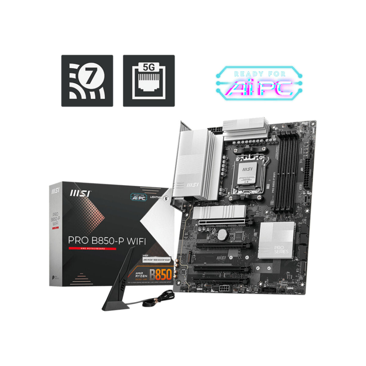 Motherboard MSI PRO B850-P WIFI AMD AM5 AMD Motherboard MSI PRO B850-P WIFI AMD AM5 AMD