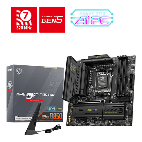 Motherboard MSI MAG B850M MORTAR WIFI AMD AM5 AMD Motherboard MSI MAG B850M MORTAR WIFI AMD AM5 AMD