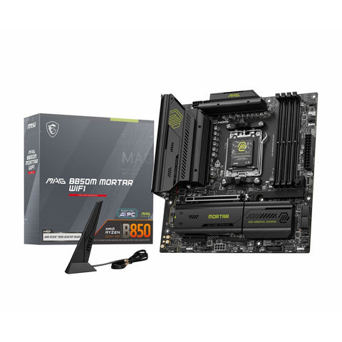 Motherboard MSI MAG B850M MORTAR WIFI AMD AM5 AMD Motherboard MSI MAG B850M MORTAR WIFI AMD AM5 AMD