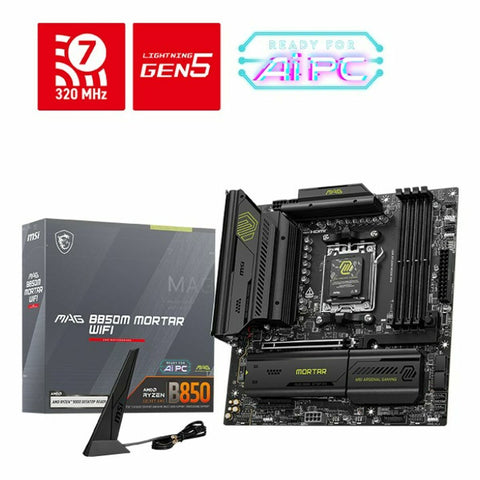 Motherboard MSI MAG B850M MORTAR WIFI AMD AM5 AMD Motherboard MSI MAG B850M MORTAR WIFI AMD AM5 AMD