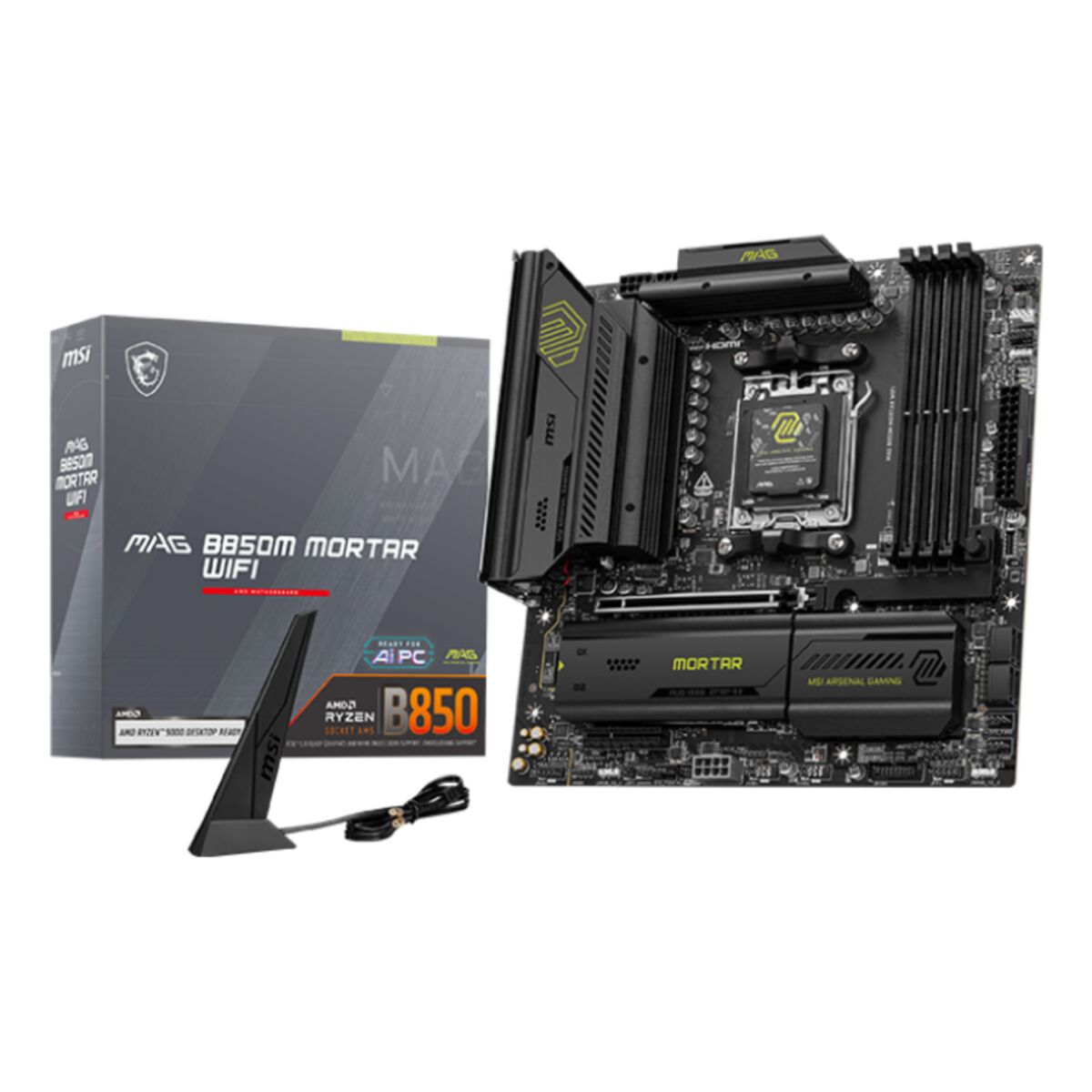 Motherboard MSI B850M GAMING PLUS WIFI Intel Wi-Fi 6 AMD AM5 AMD B850 Motherboard MSI B850M GAMING PLUS WIFI Intel Wi-Fi 6 AMD AM5 AMD B850