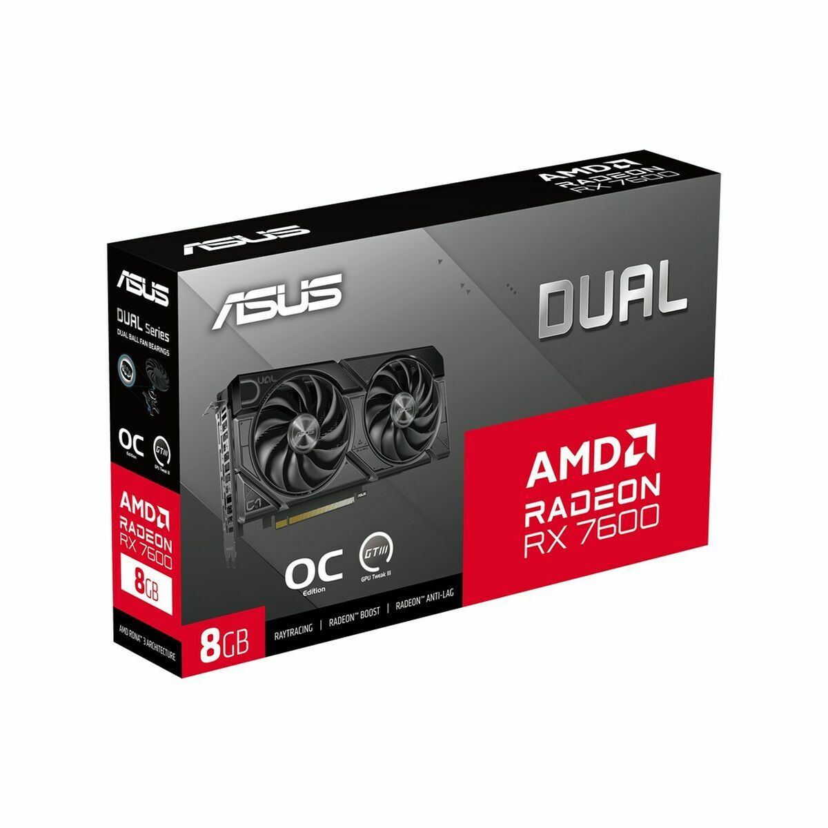 Graphics card Asus RX7600-O8G-EVO AMD Radeon RX 7600 8 GB GDDR6 Graphics card Asus RX7600-O8G-EVO AMD Radeon RX 7600 8 GB GDDR6