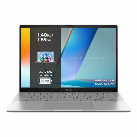 Laptop Asus VivoBook S14 S3407CA-LY075W 14" intel core ultra 5 16 GB RAM 1 TB SSD Spanish Qwerty Laptop Asus VivoBook S14 S3407CA-LY075W 14" intel core ultra 5 16 GB RAM 1 TB SSD Spanish Qwerty