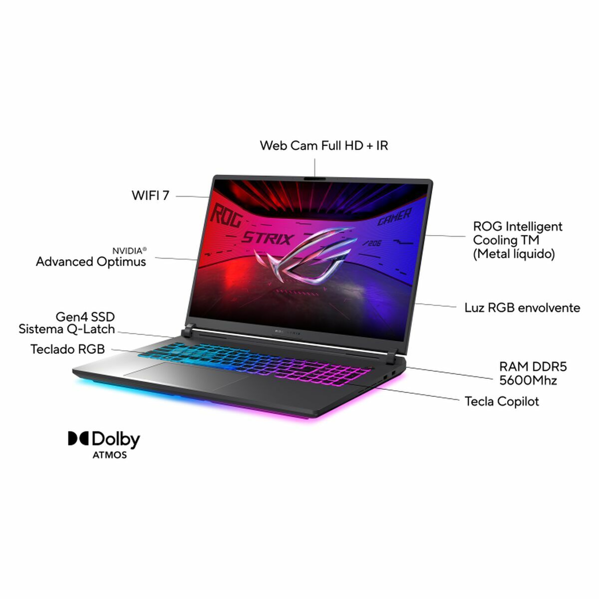 Laptop Asus 90NR0LE1-M00230 18" Intel Core i7 32 GB RAM 1 TB SSD Laptop Asus 90NR0LE1-M00230 18" Intel Core i7 32 GB RAM 1 TB SSD