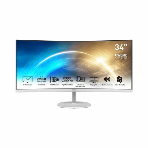 Monitor MSI MP341CQW White 34" UWQHD VA Monitor MSI MP341CQW White 34" UWQHD VA