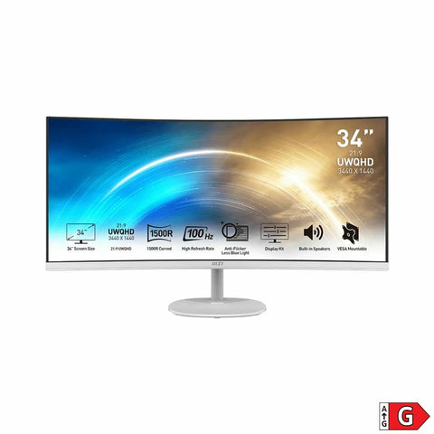 Monitor MSI MP341CQW White 34" UWQHD VA Monitor MSI MP341CQW White 34" UWQHD VA