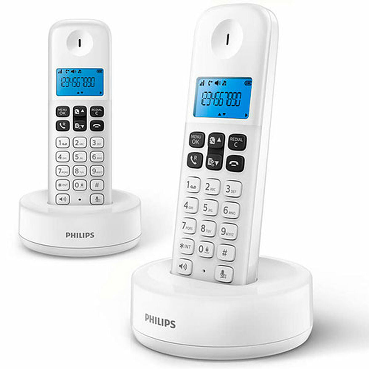 Wireless Phone Philips D1612W/34 Blue White Black Wireless Phone Philips D1612W/34 Blue White Black