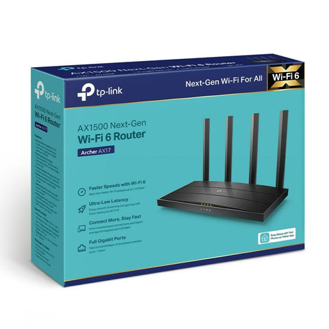 Router TP-Link Archer AX17 Black Ethernet LAN Wi-Fi Router TP-Link Archer AX17 Black Ethernet LAN Wi-Fi