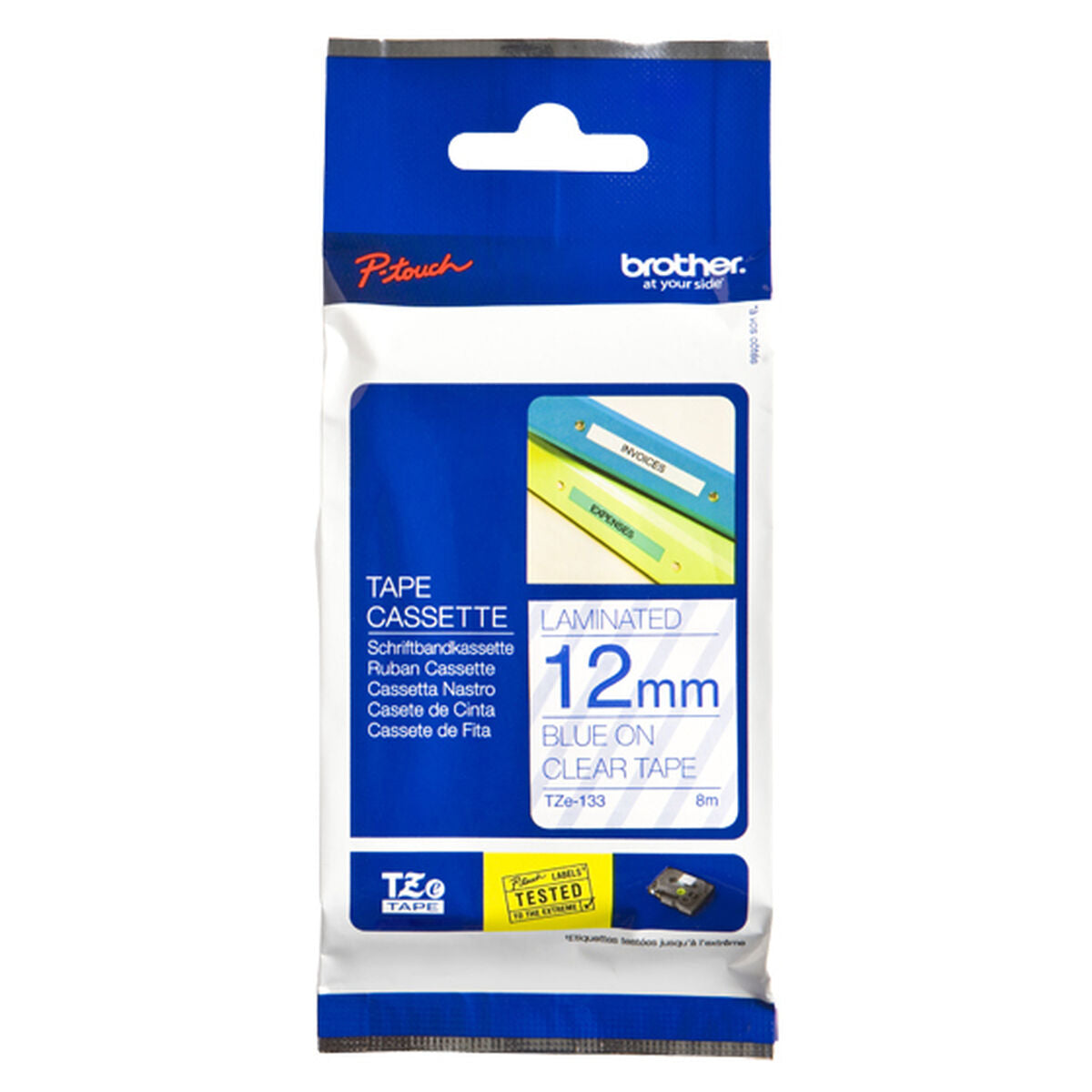 Original Ink Cartridge Brother Cinta laminada 12mm Grey Original Ink Cartridge Brother Cinta laminada 12mm Grey