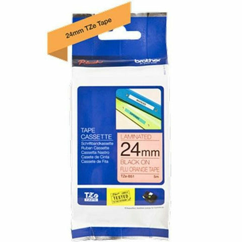 Original Dot Matrix Tape Brother TZe-B51 Grey Black/Orange 24 mm Original Dot Matrix Tape Brother TZe-B51 Grey Black/Orange 24 mm