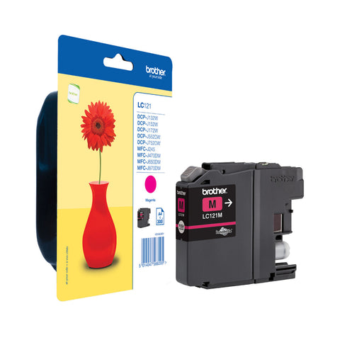 Original Ink Cartridge Brother LC-121M Black Magenta Original Ink Cartridge Brother LC-121M Black Magenta
