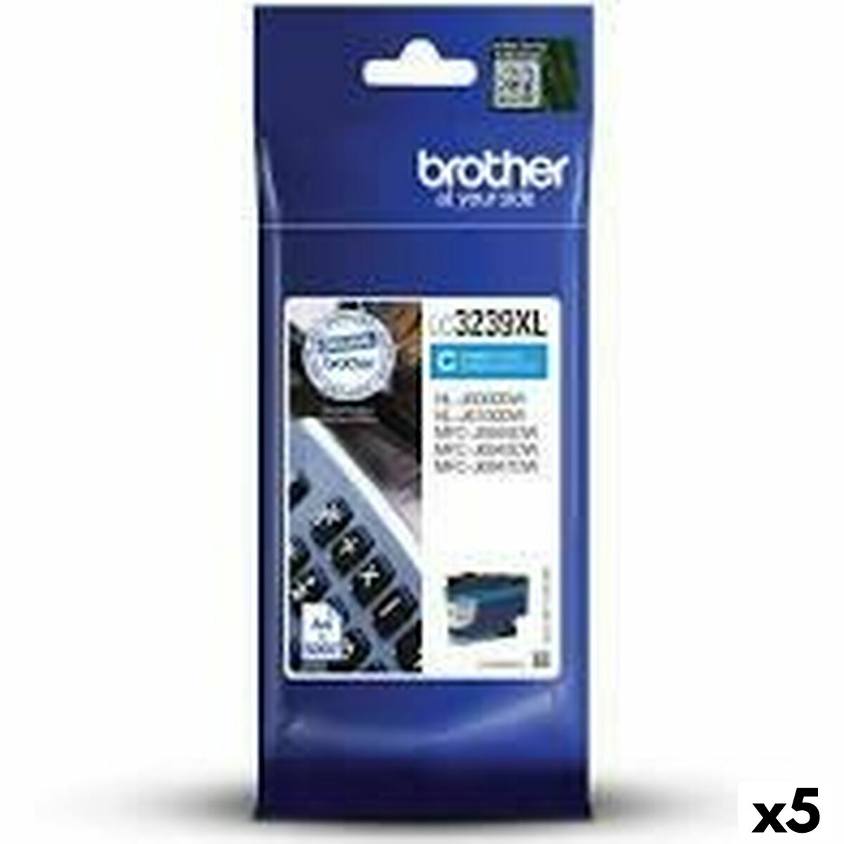 Original Ink Cartridge Brother HLJ6000 / MFCJ5945 / MFCJ6945 Cyan (5 Units) Original Ink Cartridge Brother HLJ6000 / MFCJ5945 / MFCJ6945 Cyan (5 Units)