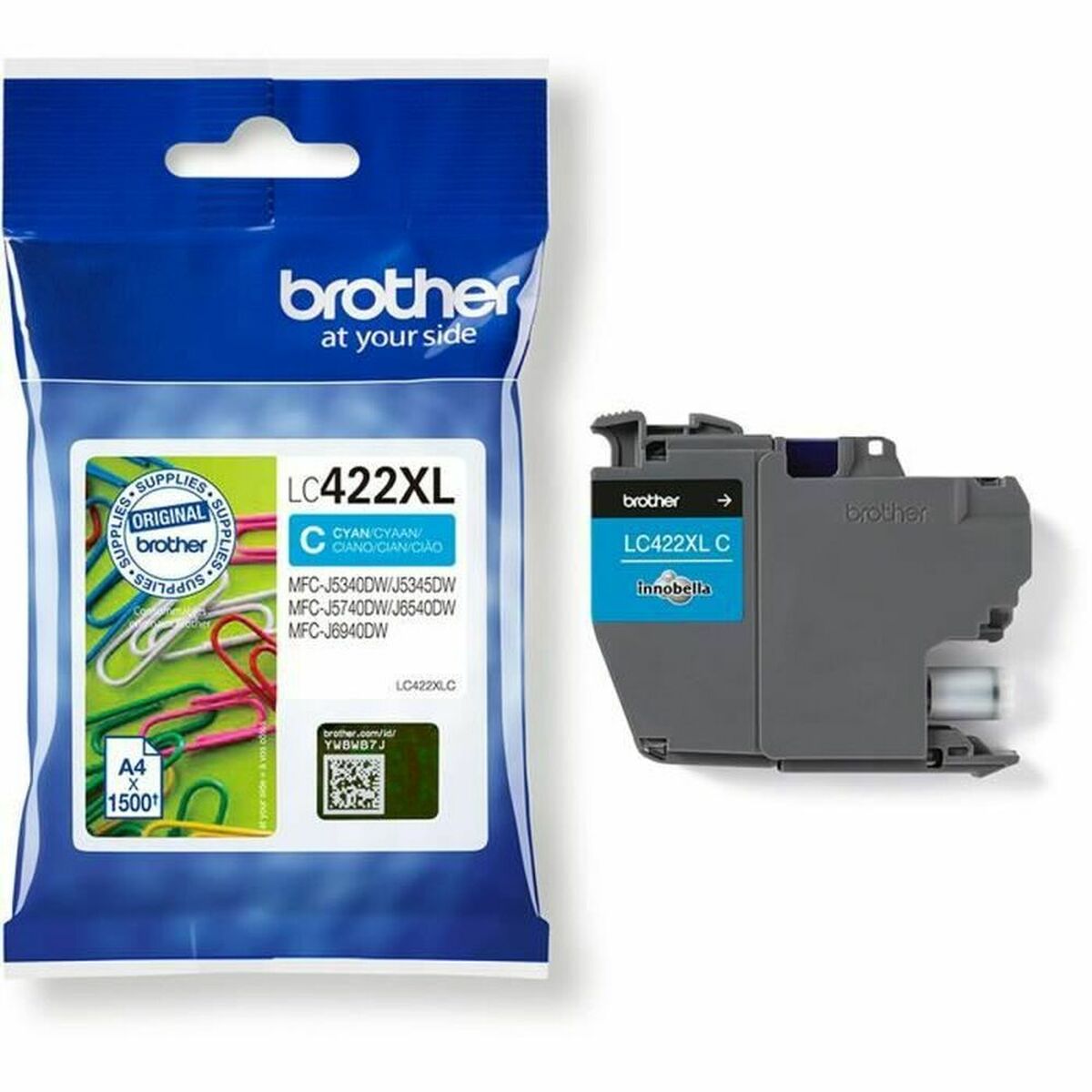 Original Ink Cartridge Brother LC-422XLC Cyan Original Ink Cartridge Brother LC-422XLC Cyan