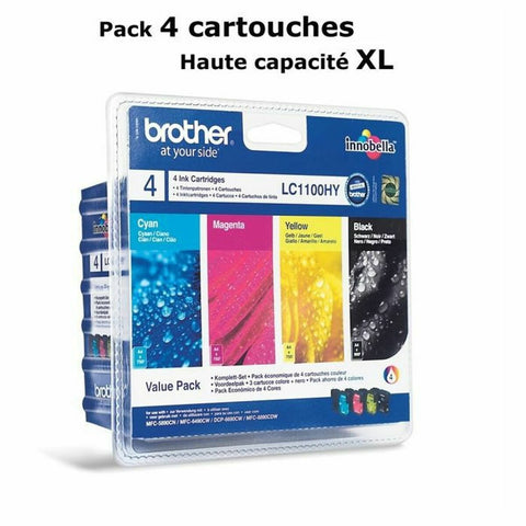 Original Ink Cartridge Brother LC-1100HYVALBP Black/Cyan/Magenta/Yellow Original Ink Cartridge Brother LC-1100HYVALBP Black/Cyan/Magenta/Yellow