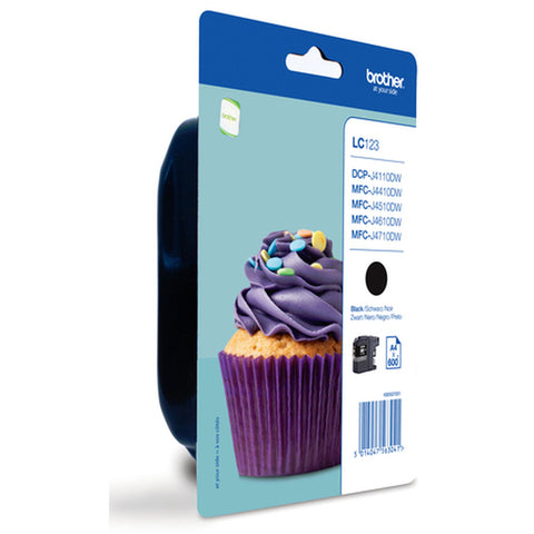 Original Ink Cartridge Brother LC-123BKBP Black Original Ink Cartridge Brother LC-123BKBP Black