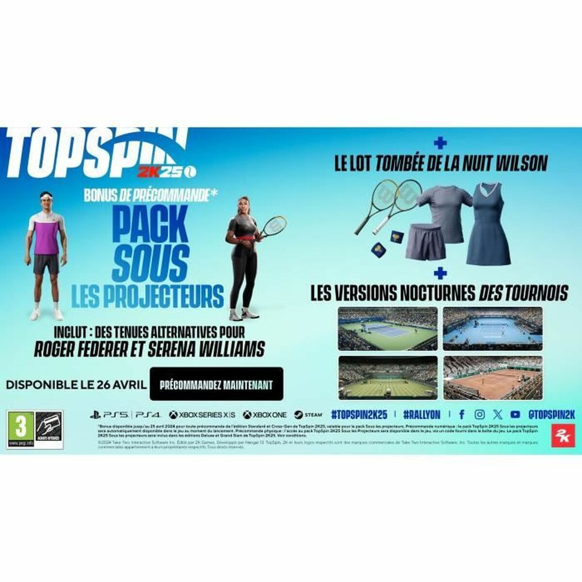 PlayStation 5 Video Game 2K GAMES Top Spin 2K25 (FR) PlayStation 5 Video Game 2K GAMES Top Spin 2K25 (FR)