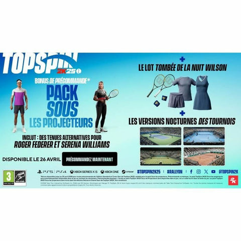 PlayStation 5 Video Game 2K GAMES Top Spin 2K25 (FR) PlayStation 5 Video Game 2K GAMES Top Spin 2K25 (FR)