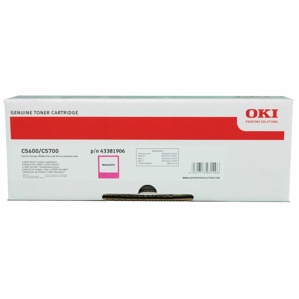 Original Toner OKI 43381906 Magenta Original Toner OKI 43381906 Magenta