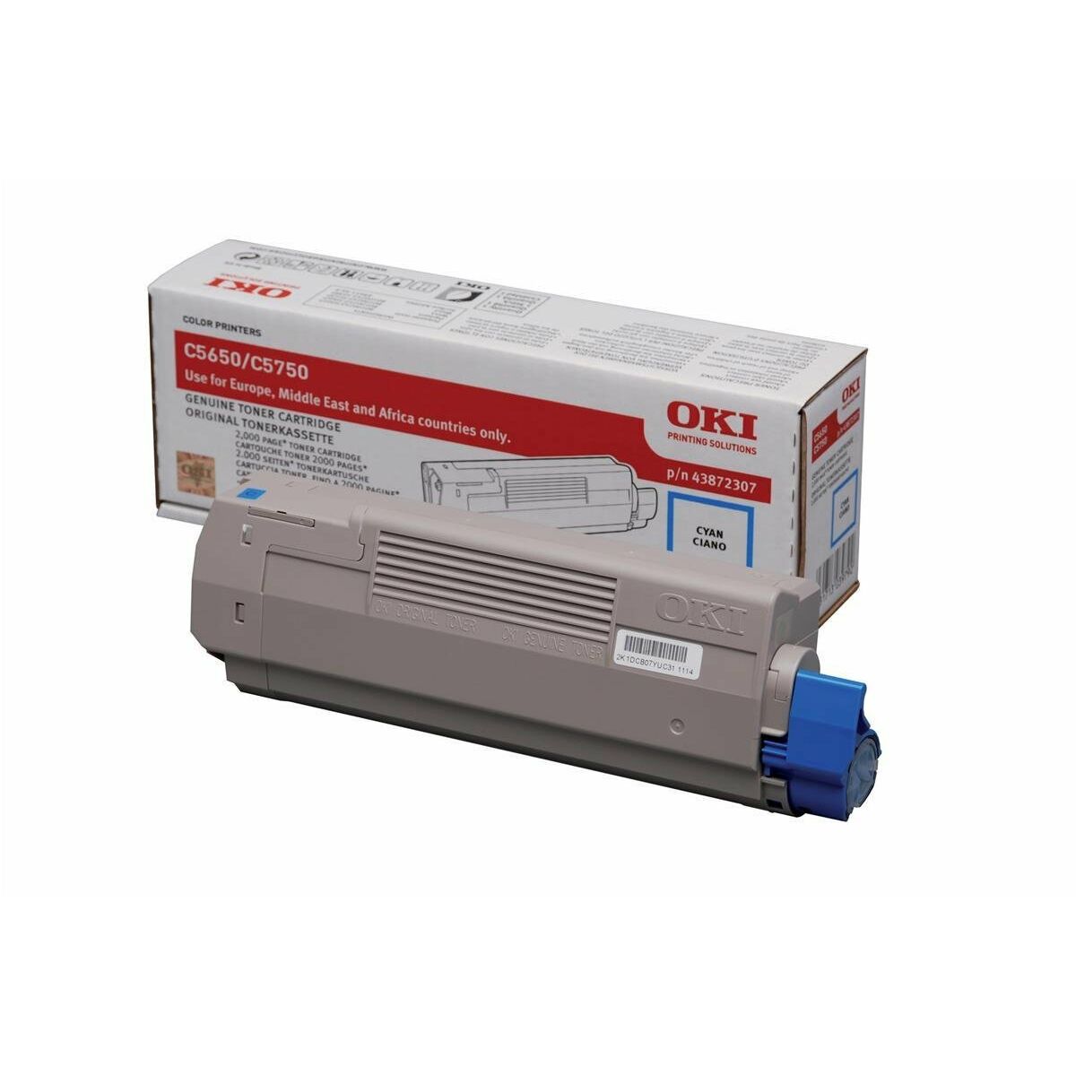 Original Toner OKI 43872307 Black Cyan Original Toner OKI 43872307 Black Cyan