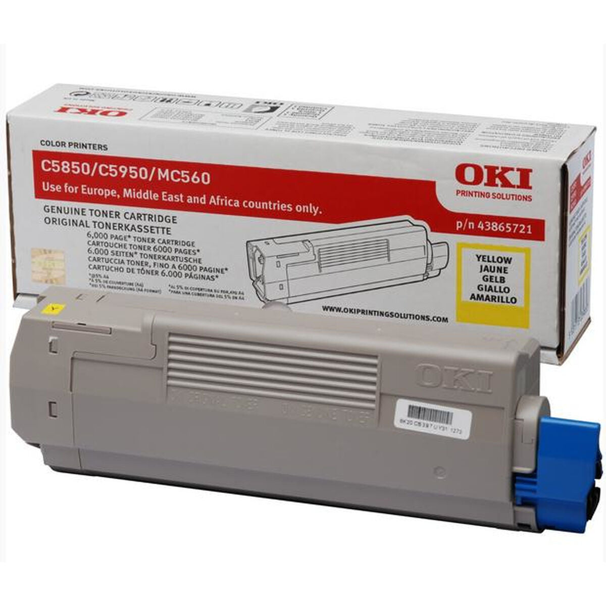 Original Toner OKI 43865721 Yellow Original Toner OKI 43865721 Yellow