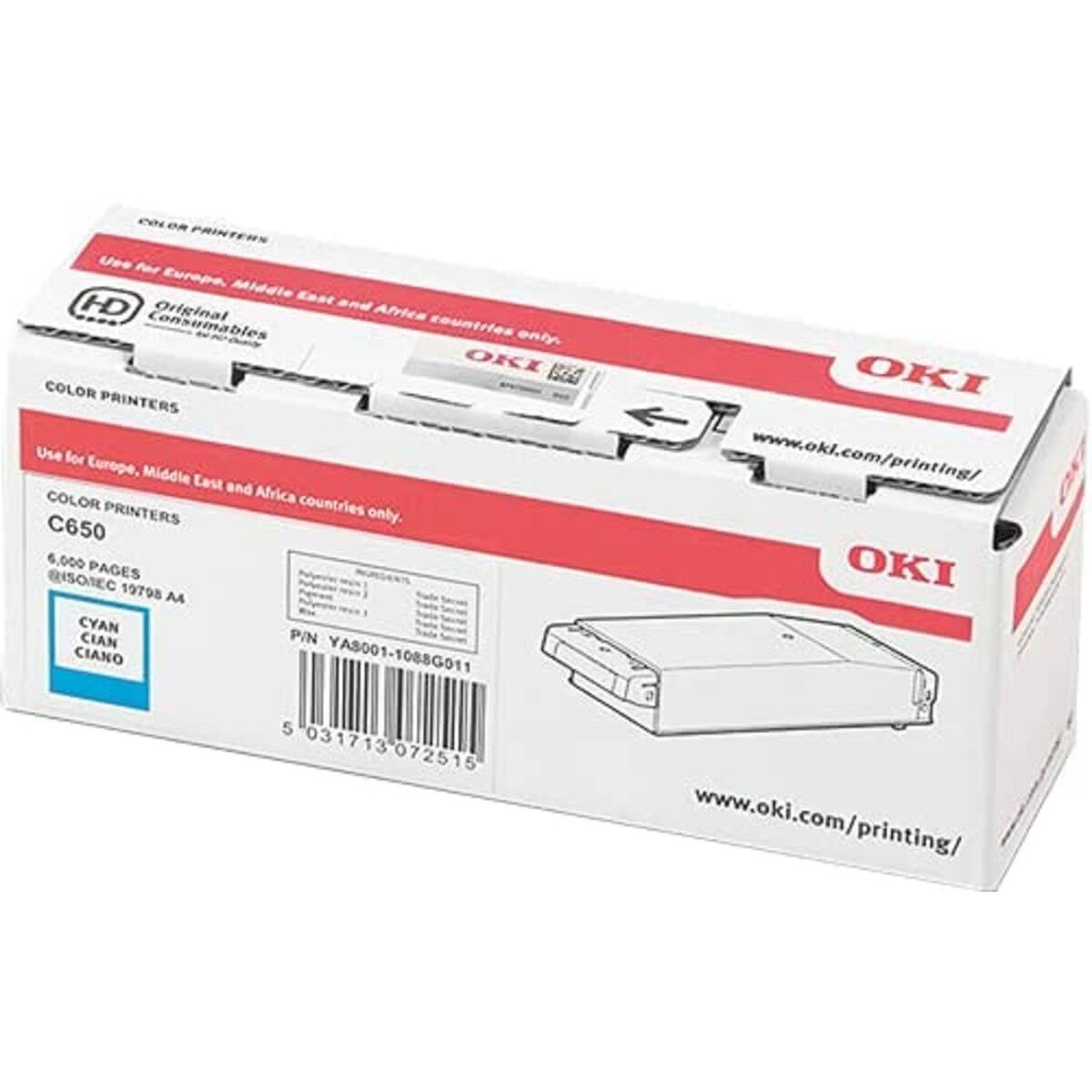 Original Toner OKI C650 Cyan Original Toner OKI C650 Cyan