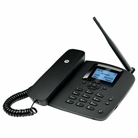 Landline Telephone Motorola Dual Band GSM 2,2" LCD Black Landline Telephone Motorola Dual Band GSM 2,2" LCD Black