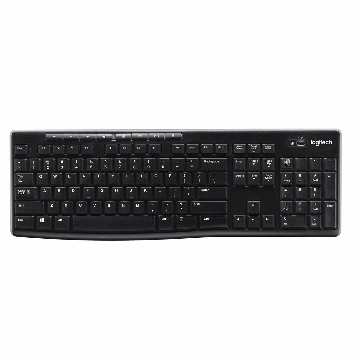 Wireless Keyboard Logitech K270 Black Spanish Qwerty 2.4 GHz Wireless Keyboard Logitech K270 Black Spanish Qwerty 2.4 GHz