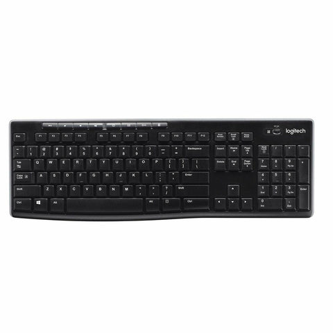 Wireless Keyboard Logitech K270 Black Spanish Qwerty 2.4 GHz Wireless Keyboard Logitech K270 Black Spanish Qwerty 2.4 GHz
