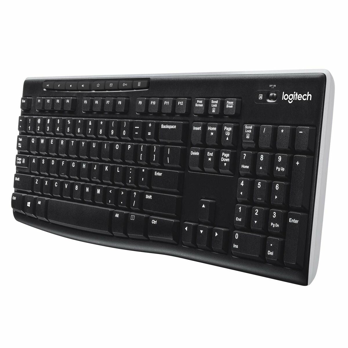 Wireless Keyboard Logitech K270 Black Spanish Qwerty 2.4 GHz Wireless Keyboard Logitech K270 Black Spanish Qwerty 2.4 GHz