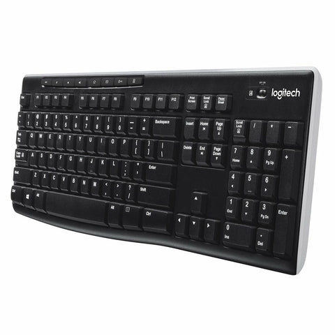 Wireless Keyboard Logitech K270 Black Spanish Qwerty 2.4 GHz Wireless Keyboard Logitech K270 Black Spanish Qwerty 2.4 GHz