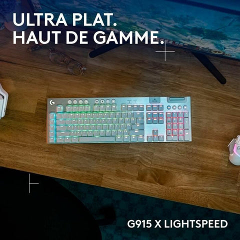 Wireless Keyboard Logitech G915 X White AZERTY Wireless Keyboard Logitech G915 X White AZERTY